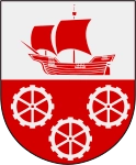 Smedjebackens kommuns stadsvapen.