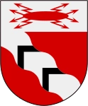 Trollhättans stads stadsvapen.